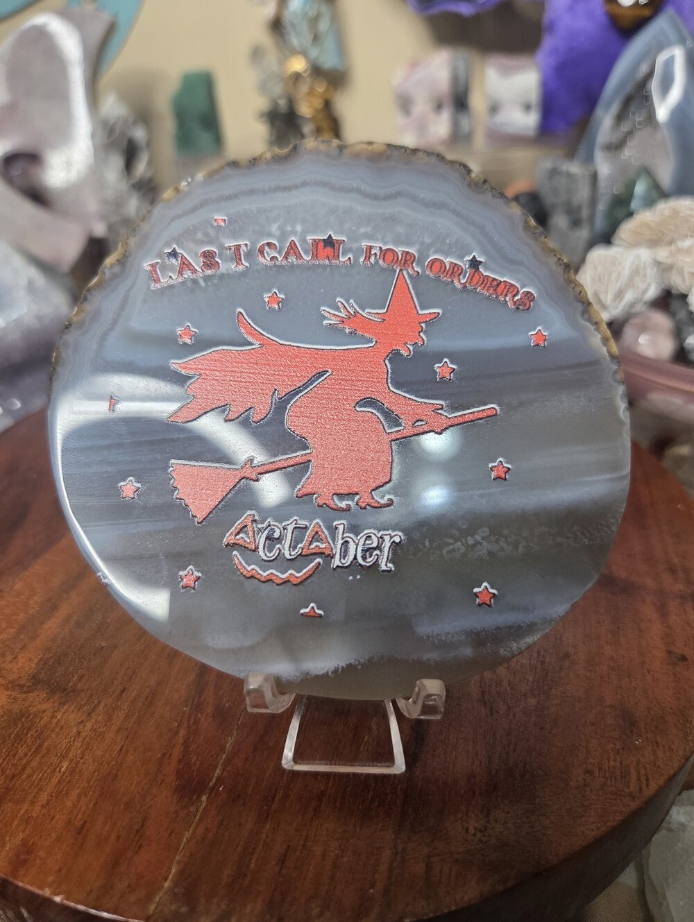 Agate Disc ( Last Call For Orders, Witch)  3.5 × 3.5  (Harmony)